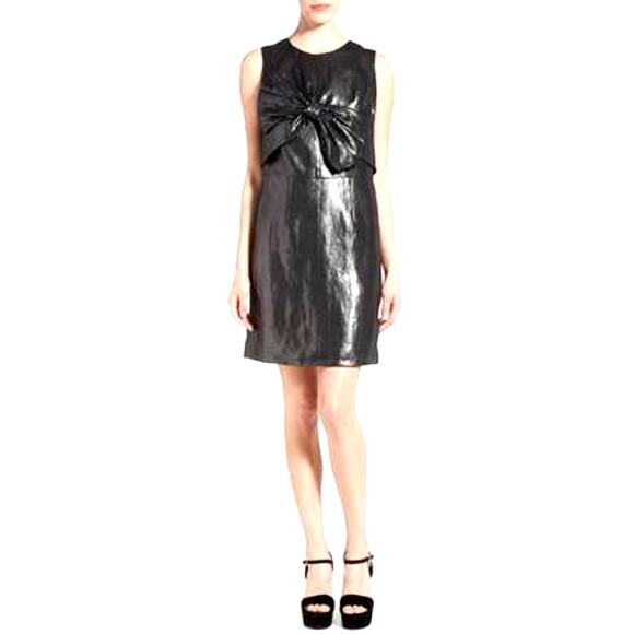 Rachel Antonof Dresses & Skirts - Rachel Antonoff Metallic Bow Front Sheath Dress Size 4 NWOT